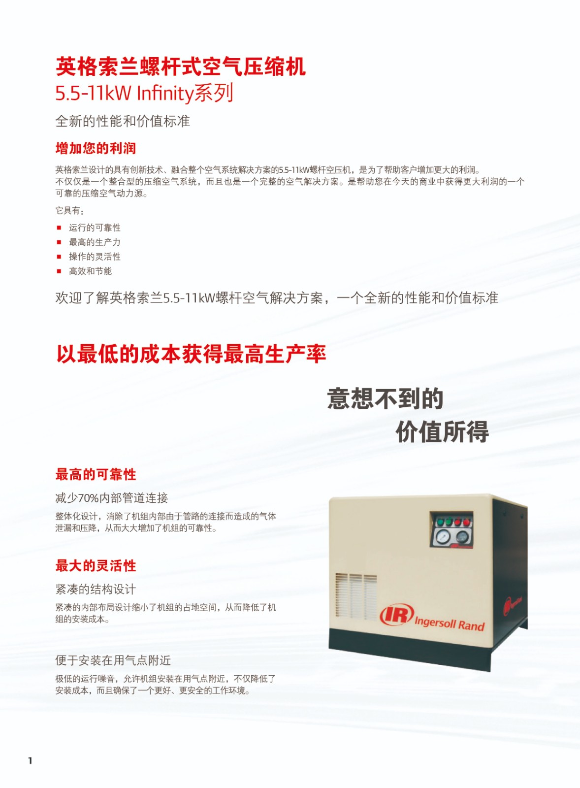 綜合微油螺桿式空氣壓縮機(jī)4-22KW